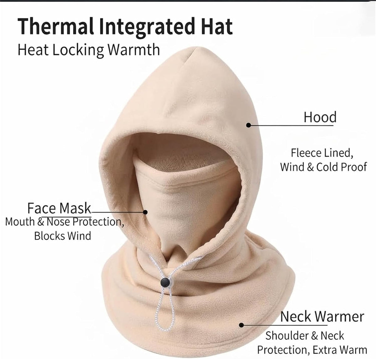 Warm Flannel 3-in-1 Winter Hat