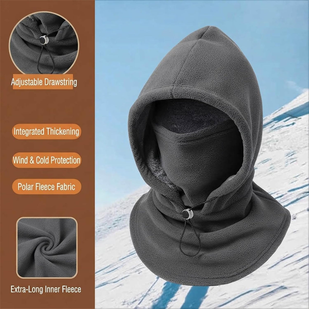 Warm Flannel 3-in-1 Winter Hat